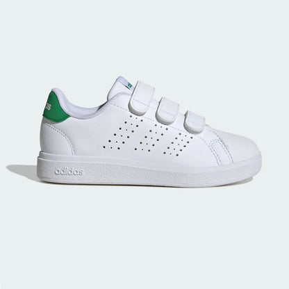 Tenis Casual Para Niño Adidas Advantage Base 2.0 Blanco Verde Ab0701