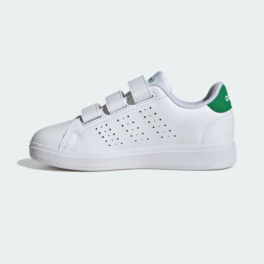 Tenis Casual Para Niño Adidas Advantage Base 2.0 Blanco Verde Ab0701