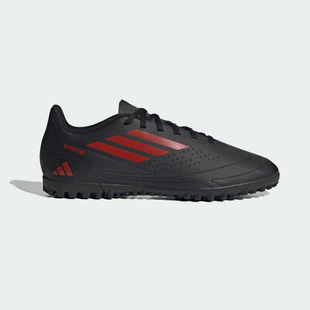Tenis De Futbol Para Joven Dama Adidas Deportivo III TF Negro Rojo Ab0701