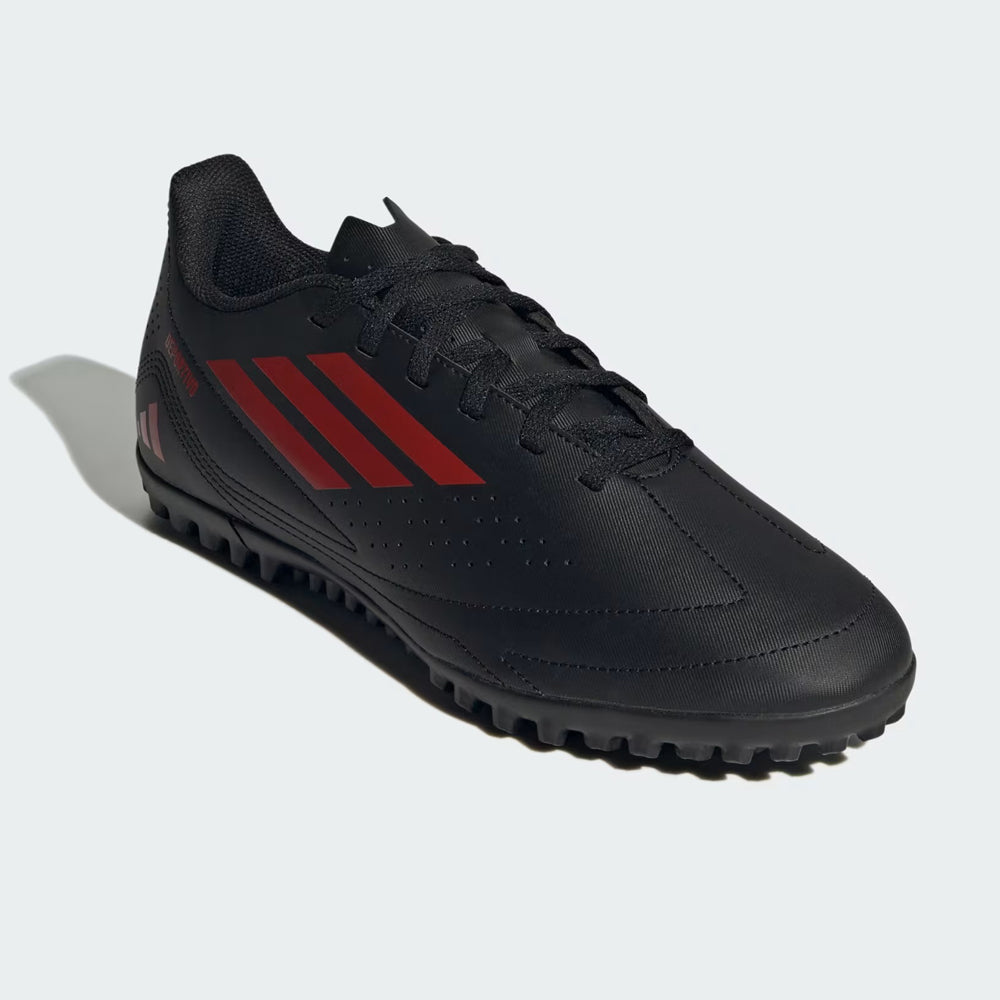 Tenis De Futbol Para Joven Dama Adidas Deportivo III TF Negro Rojo Ab0701
