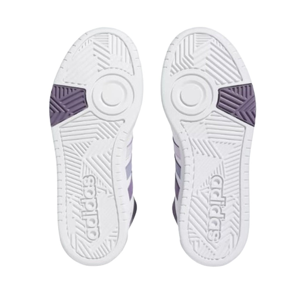 Tenis De Bota Para Dama Adidas Hoops 3.0 Mid Blanco Mora Ab0701