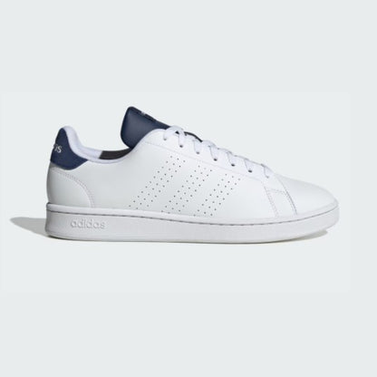 Tenis Casual Para Caballero Adidas Advantage Blanco Marino Ab0701