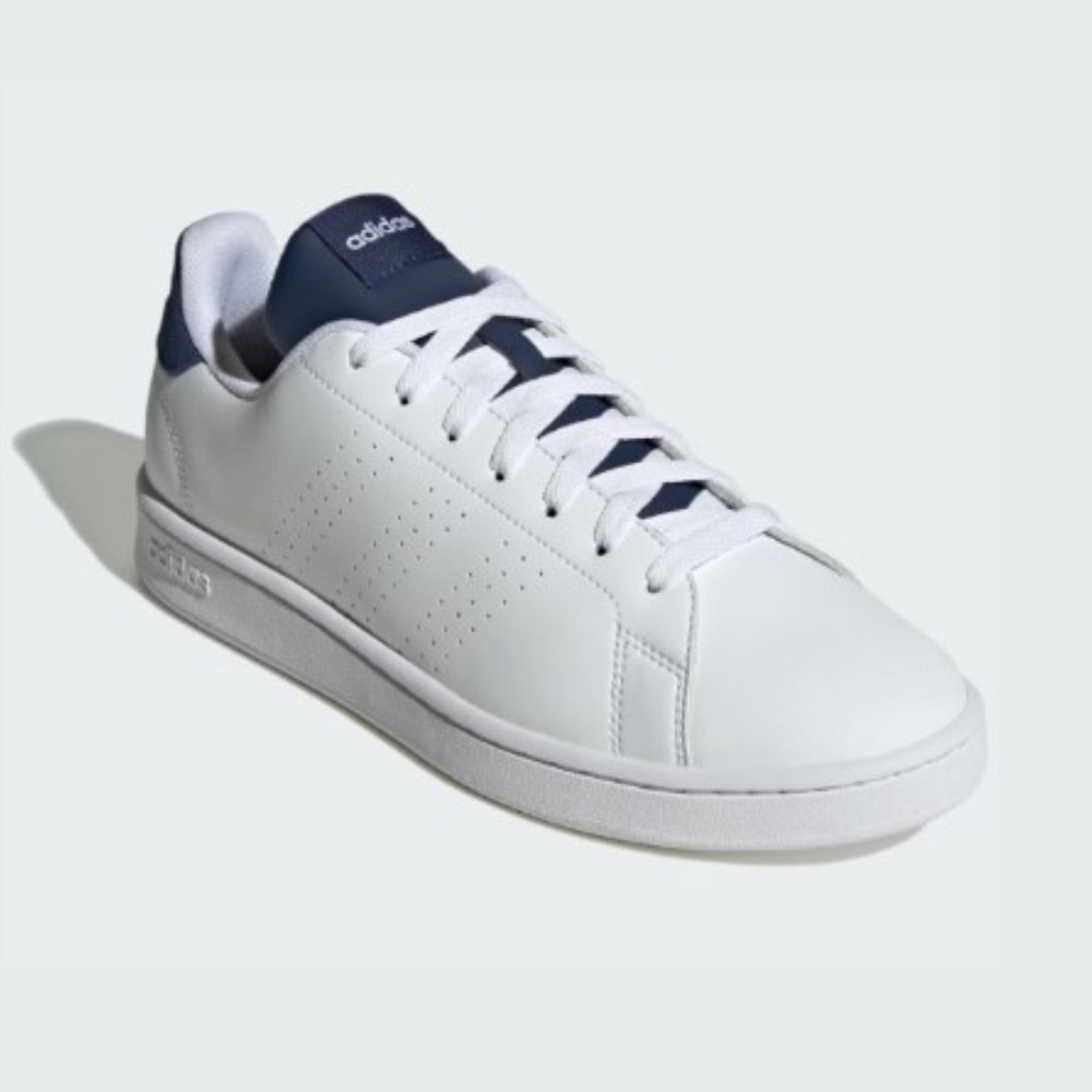 Tenis Casual Para Caballero Adidas Advantage Blanco Marino Ab0701