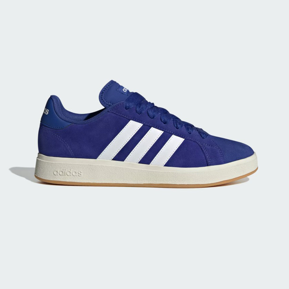 Tenis Casual Para Caballero Adidas Grand Court Base Azul Blanco Ab0701