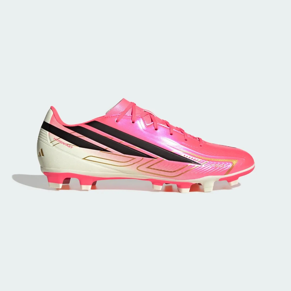 Zapato De Futbol Para Caballero Adidas F50 Hyperfast Rosa Negro Ab0701