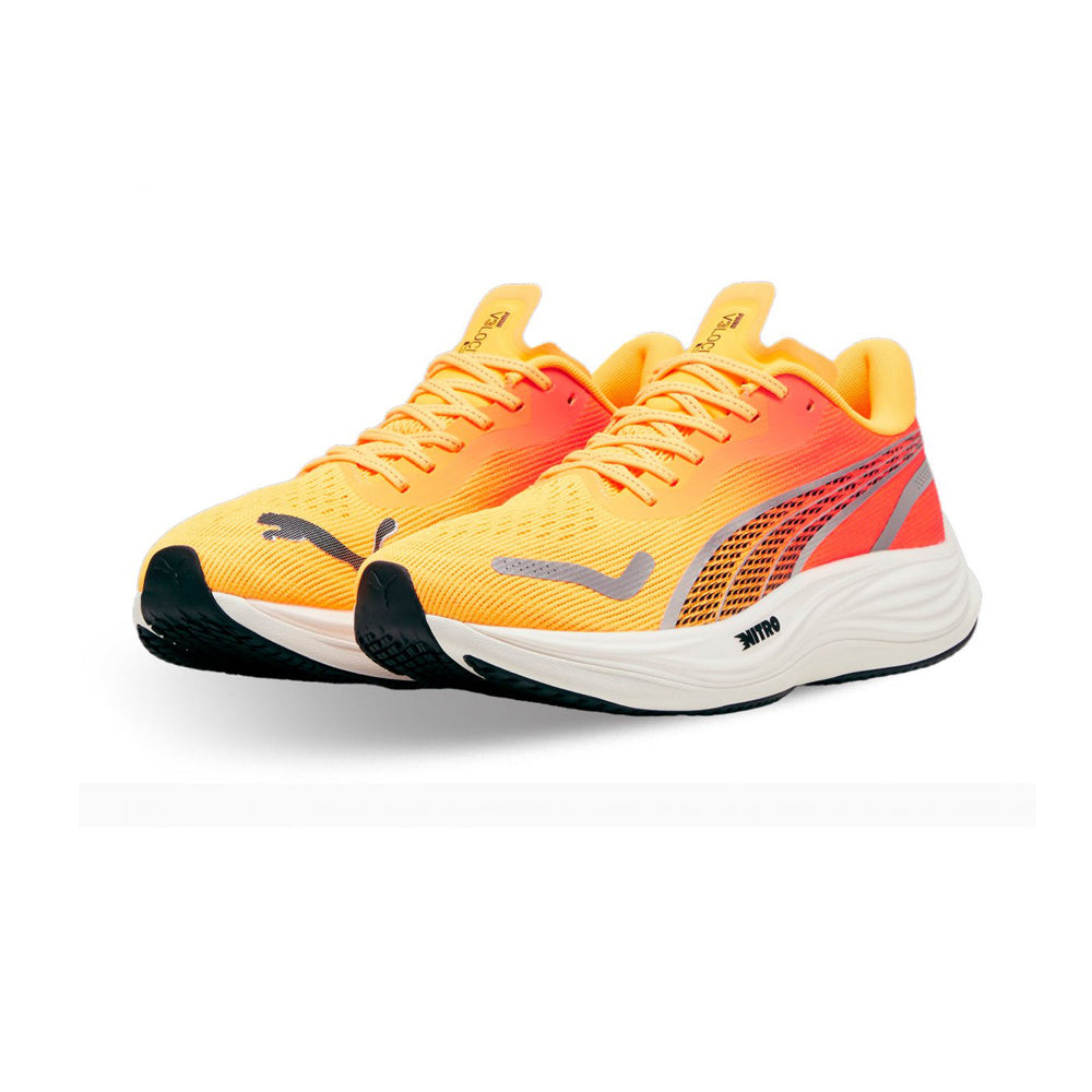 Tenis Deportivo Para Caballero Puma Velocity NITRO 3 Anaranjado Blanco Ab0701