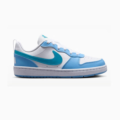Tenis Casual Para Dama Nike Court Borough Low Blanco Azul Ab0701