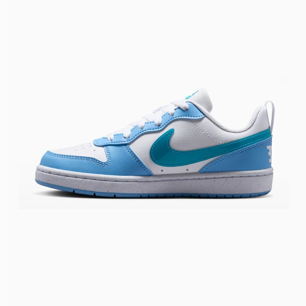 Tenis Casual Para Dama Nike Court Borough Low Blanco Azul Ab0701