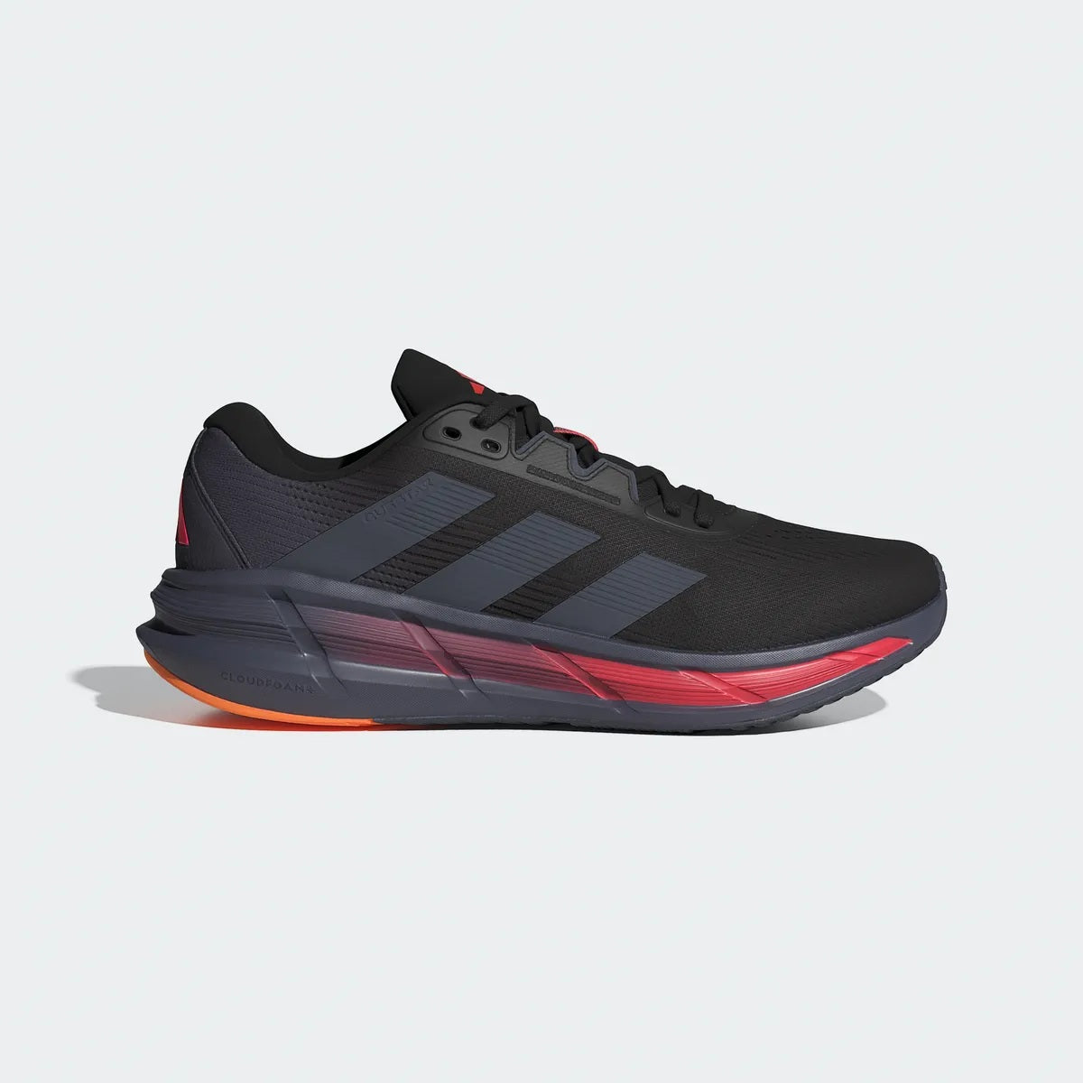 Tenis Deportivo Para Caballero Adidas Questar 3 Negro Gris Rojo Ab0701