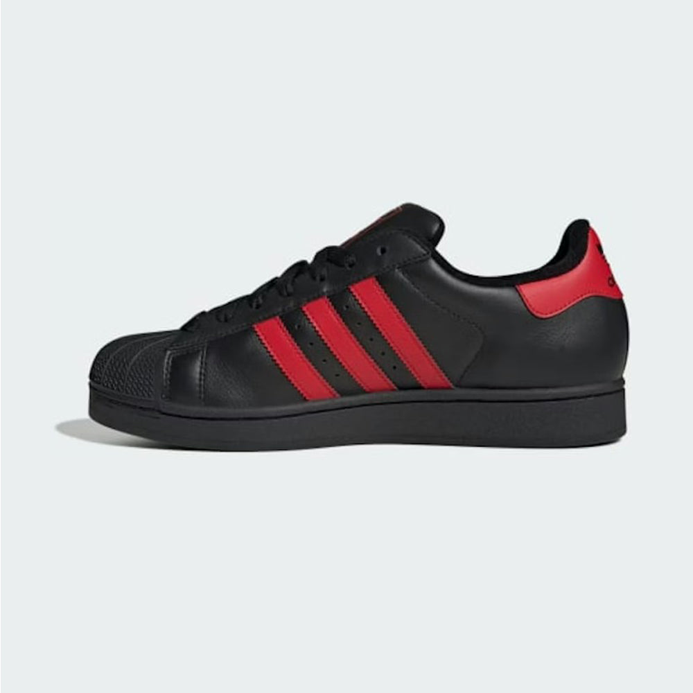 Tenis Casual Para Caballero Adidas Superstar Negro Escarlata Ab0701