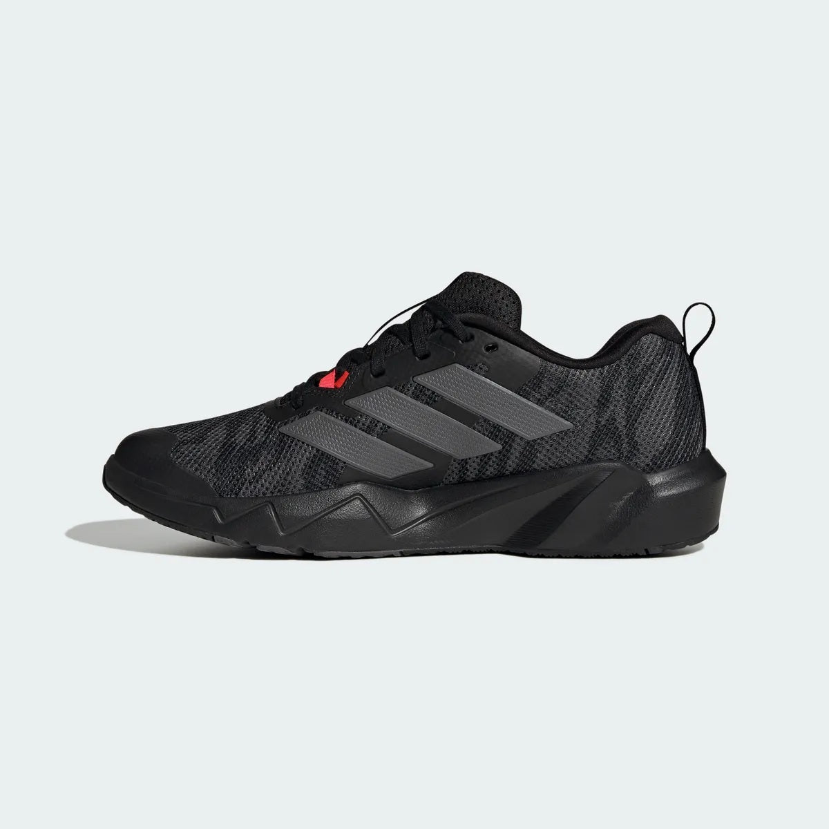 Tenis Deportivo Para Caballero Adidas Rapidmove Negro Gris Rojo Ab0701