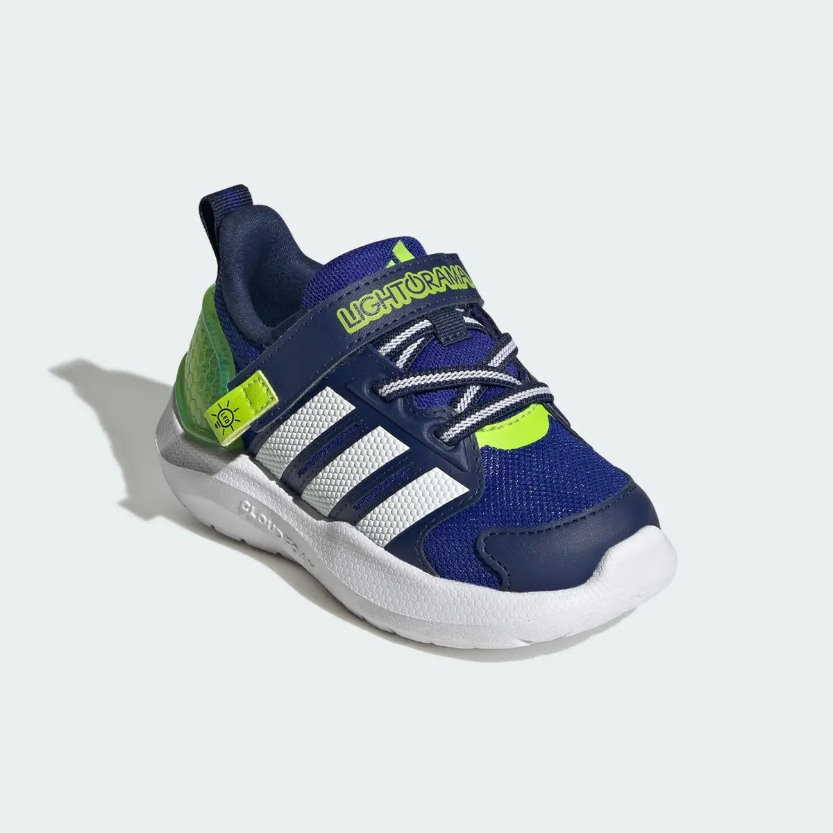 Tenis Deportivo Para Bebe Adidas Lightoramas Rey Blanco Verde Ab0701