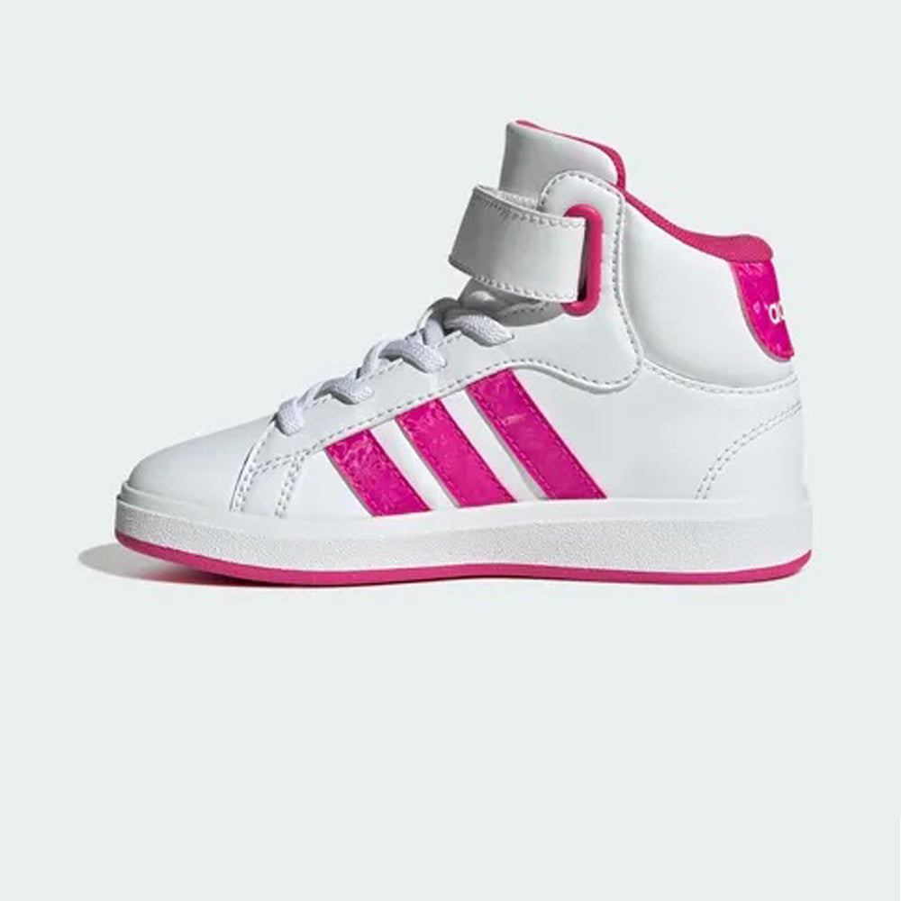 Tenis Casual De Bota Para Dama Adidas Grand Court Mid Blanco Fiusha Ab0701