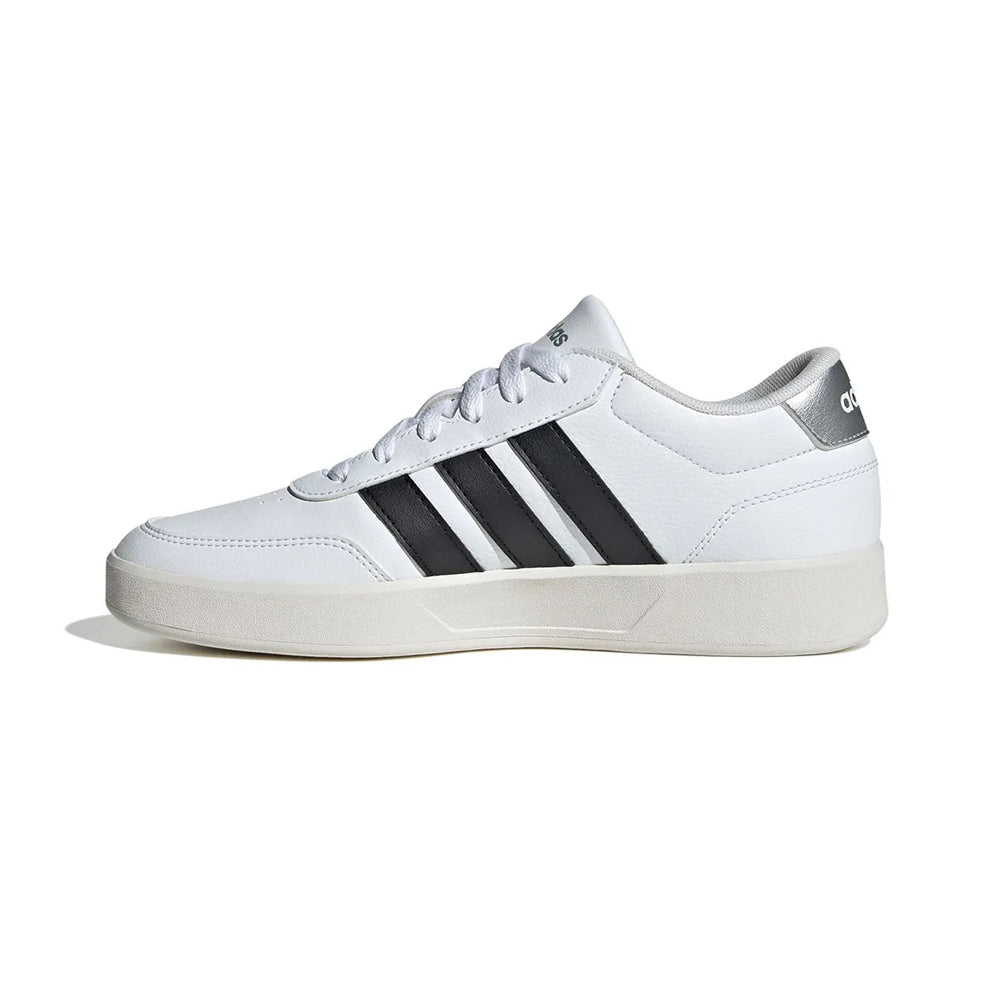 Tenis Casual Para Dama Adidas Breaknet 3.0 Blanco Negro Plata Ab0701
