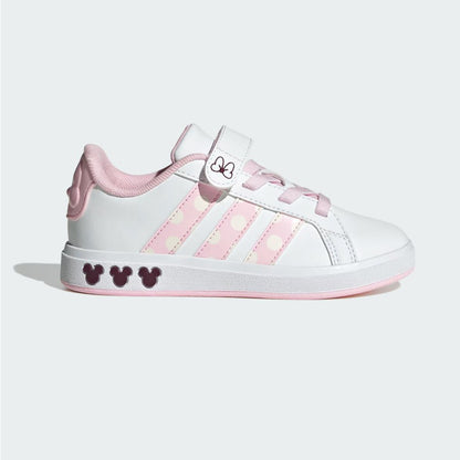 Tenis Casual Para Dama Adidas Grand Court Minnie Blanco Rosa Ab0701