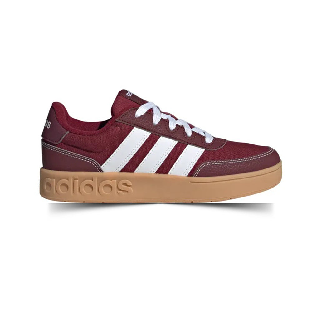 Tenis Casual Para Dama Adidas Breakbase Jr Vino Blanco Ab0701