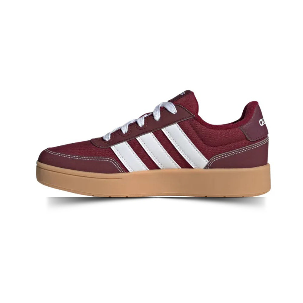 Tenis Casual Para Dama Adidas Breakbase Jr Vino Blanco Ab0701