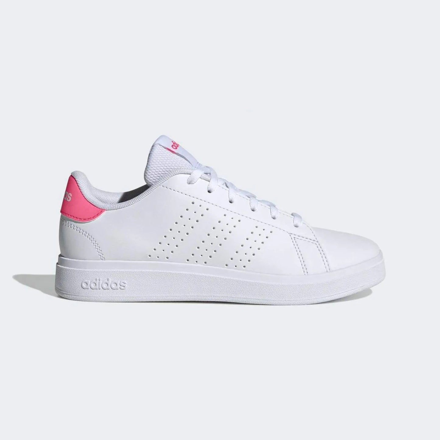 Tenis Casual Para Dama Adidas Advantage Base 2.0 Blanco Rosa Ab0701