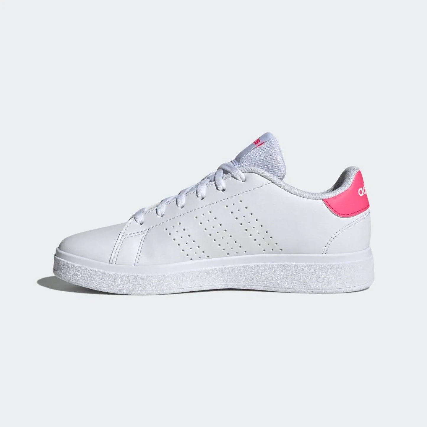 Tenis Casual Para Dama Adidas Advantage Base 2.0 Blanco Rosa Ab0701