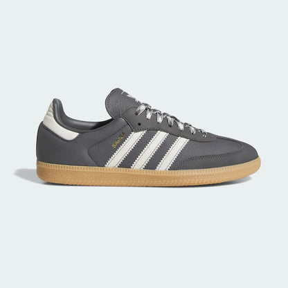 Tenis Casual Para Caballero Adidas Samba OG Gris Blanco Ab0701