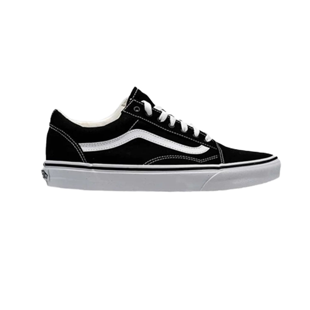 Tenis Casual Unisex Vans Old Skool Canvas Negro Blanco Ab0701