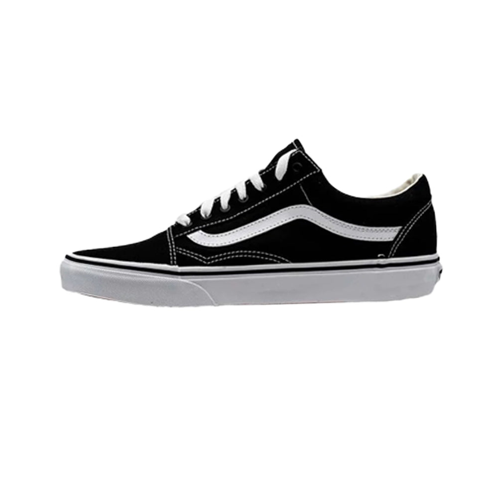 Tenis Casual Unisex Vans Old Skool Canvas Negro Blanco Ab0701