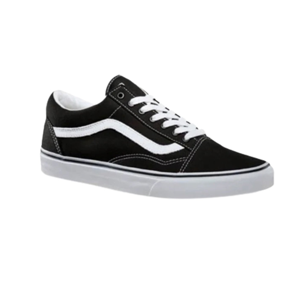 Tenis Casual Unisex Vans Old Skool Canvas Negro Blanco Ab0701