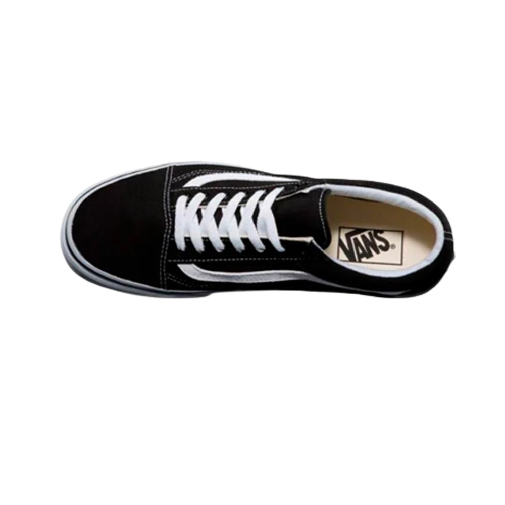 Tenis Casual Unisex Vans Old Skool Canvas Negro Blanco Ab0701