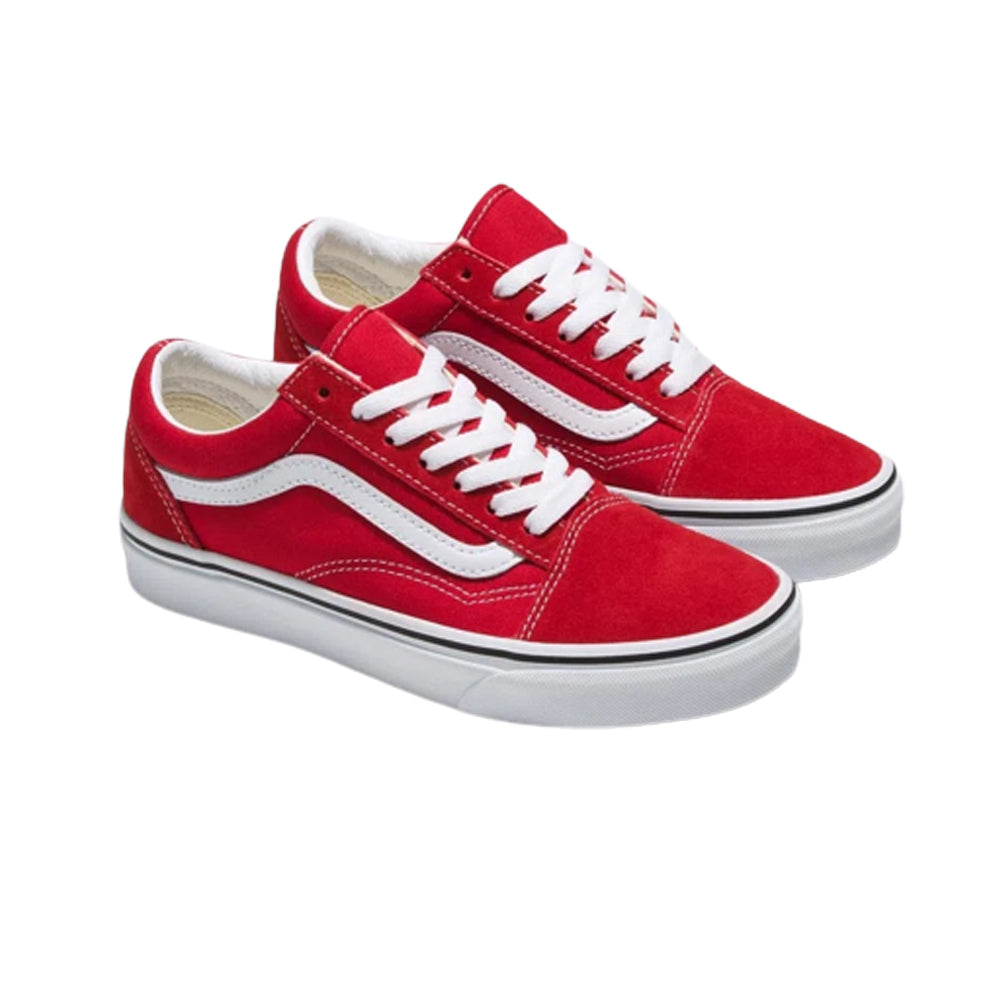 Tenis Clásicos Unisex Vans Old Skool Rojo Blanco Ab0701