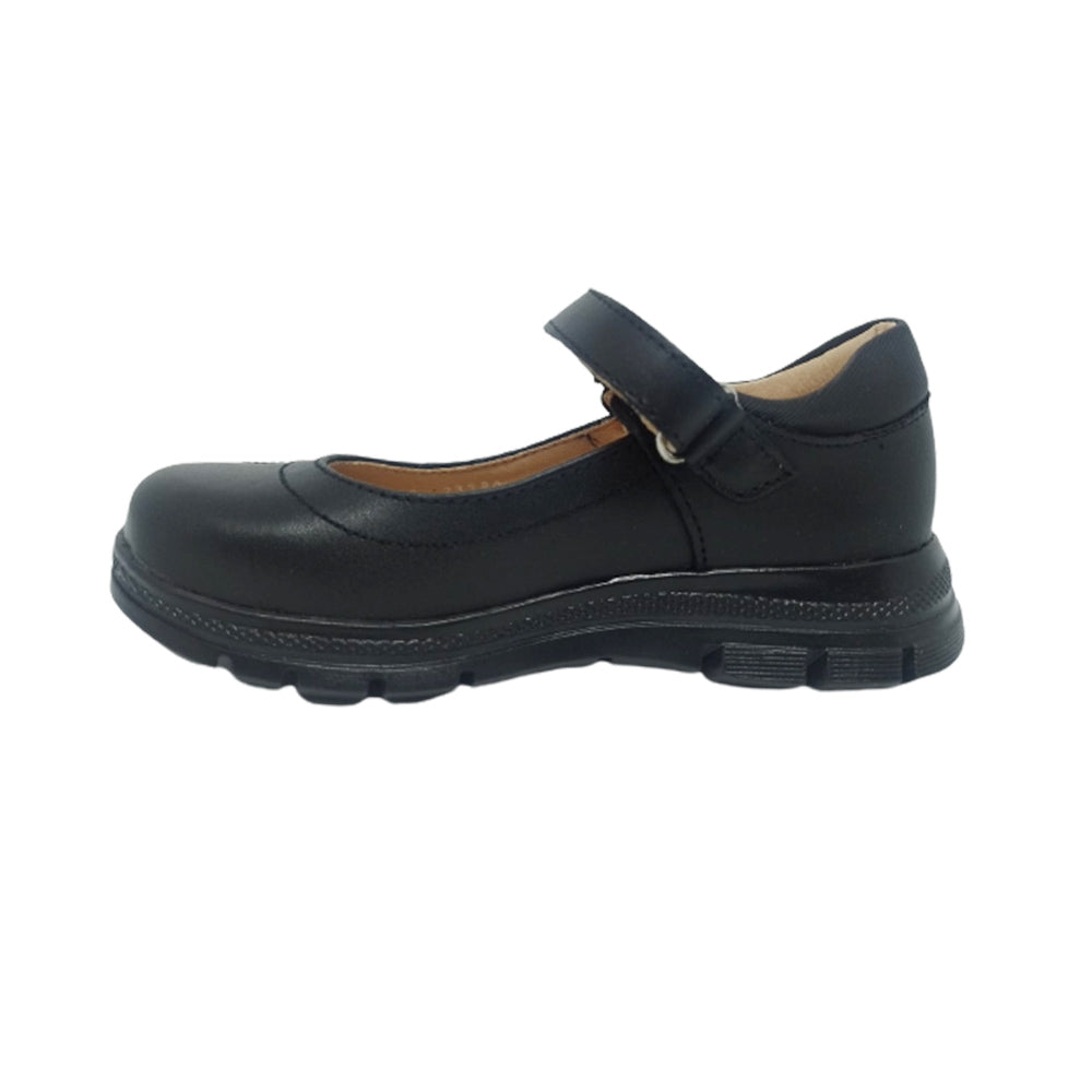 Zapato Escolar Para Niña Joven Yuyin 23380 Negro Ab0701