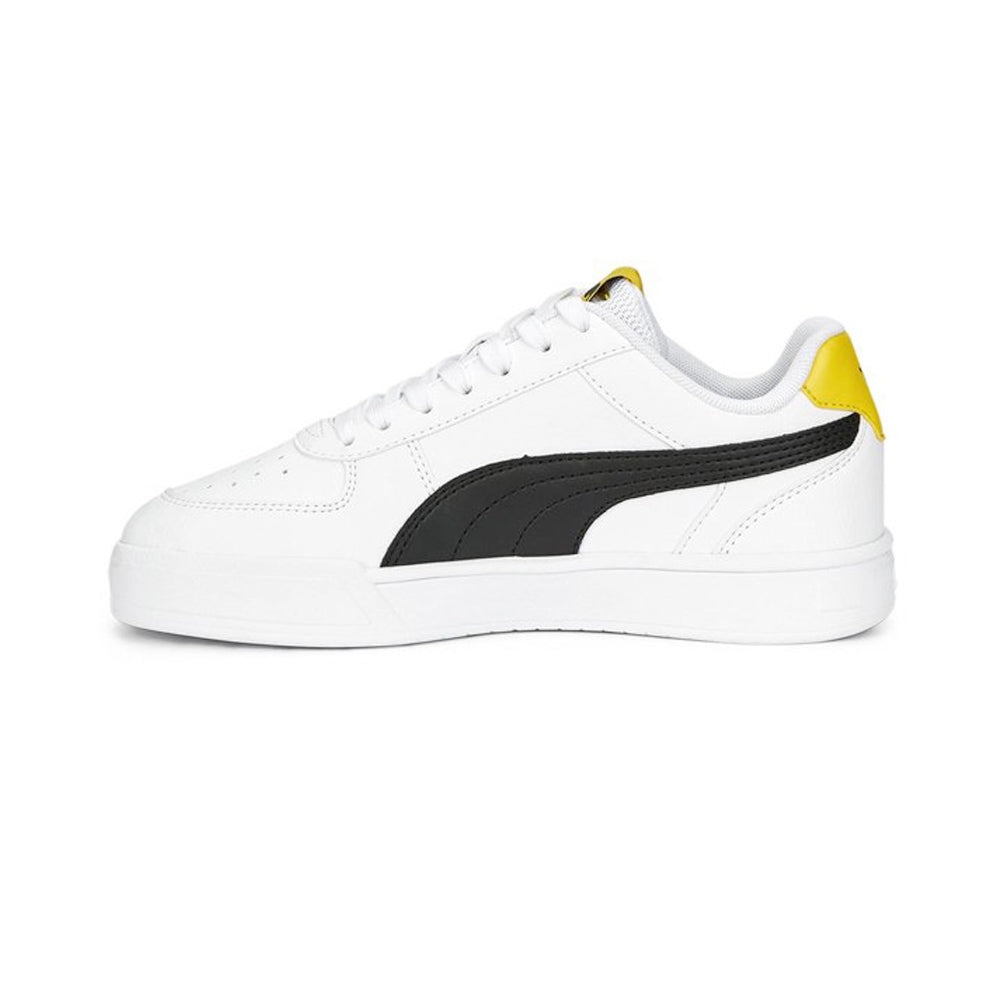 Tenis Casual Para Dama Puma Caven Jr Blanco Negro Amarillo Ab0701