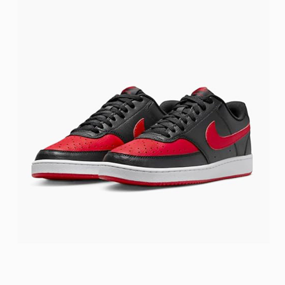 Tenis Casual Para Caballero Nike Court Vision Low Negro Rojo Blanco Ab0701