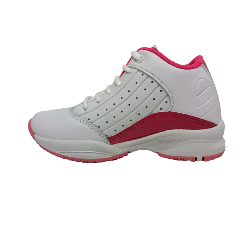 Tenis Casual Para Niña Janlo 0587 Blanco Fiusha Ab0701