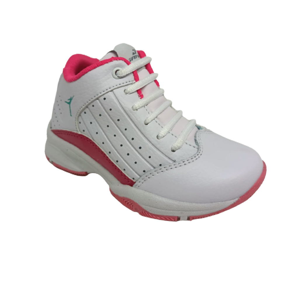 Tenis Casual Para Niña Janlo 0587 Blanco Fiusha Ab0701