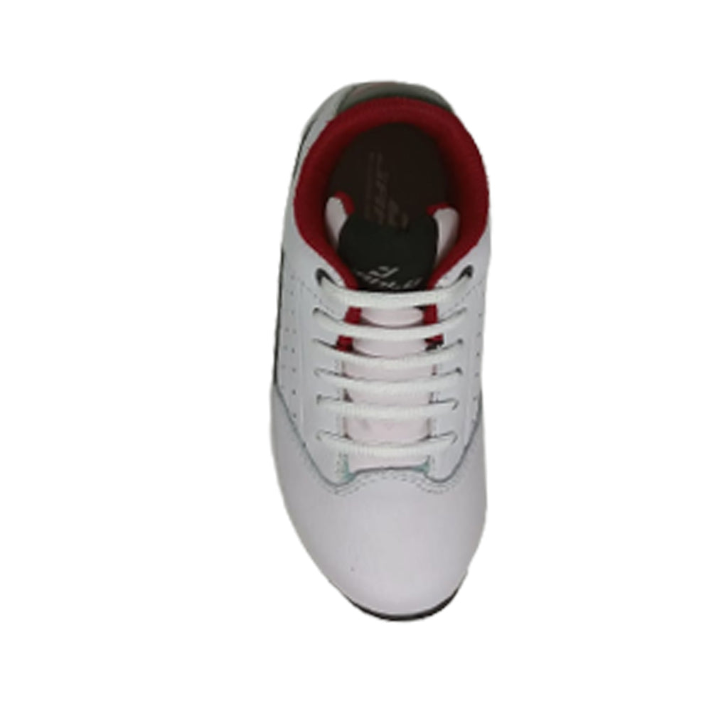 Tenis Casual Para Niño Janlo 0587 Blanco Negro Rojo Ab0701