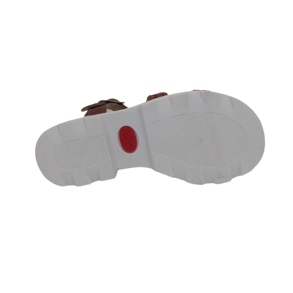 Huarache Para Niña Rilo 4062 Camel Ab0701