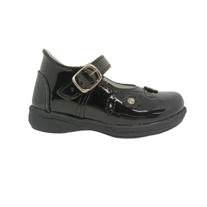 Zapato Para Niña Hurisa 671 Negro Charol Ab0701